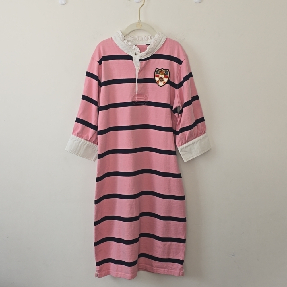 Ralph Lauren Vintage Pink Stripe Polo Dress